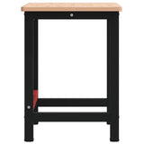 vidaXL Workbench rectangular 100x60x81.5 cm solid beech wood