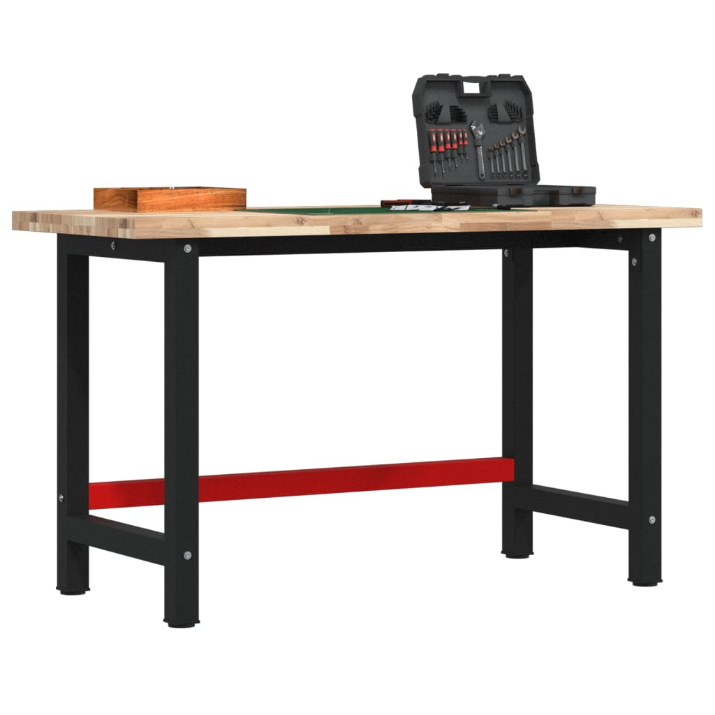 vidaXL Werkbank rechthoekig 100x60x83 cm massief acaciahout