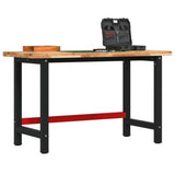 vidaXL Werkbank rechthoekig 100x60x83 cm massief acaciahout