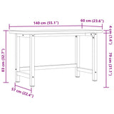 vidaXL Werkbank rechthoekig 100x60x83 cm massief acaciahout