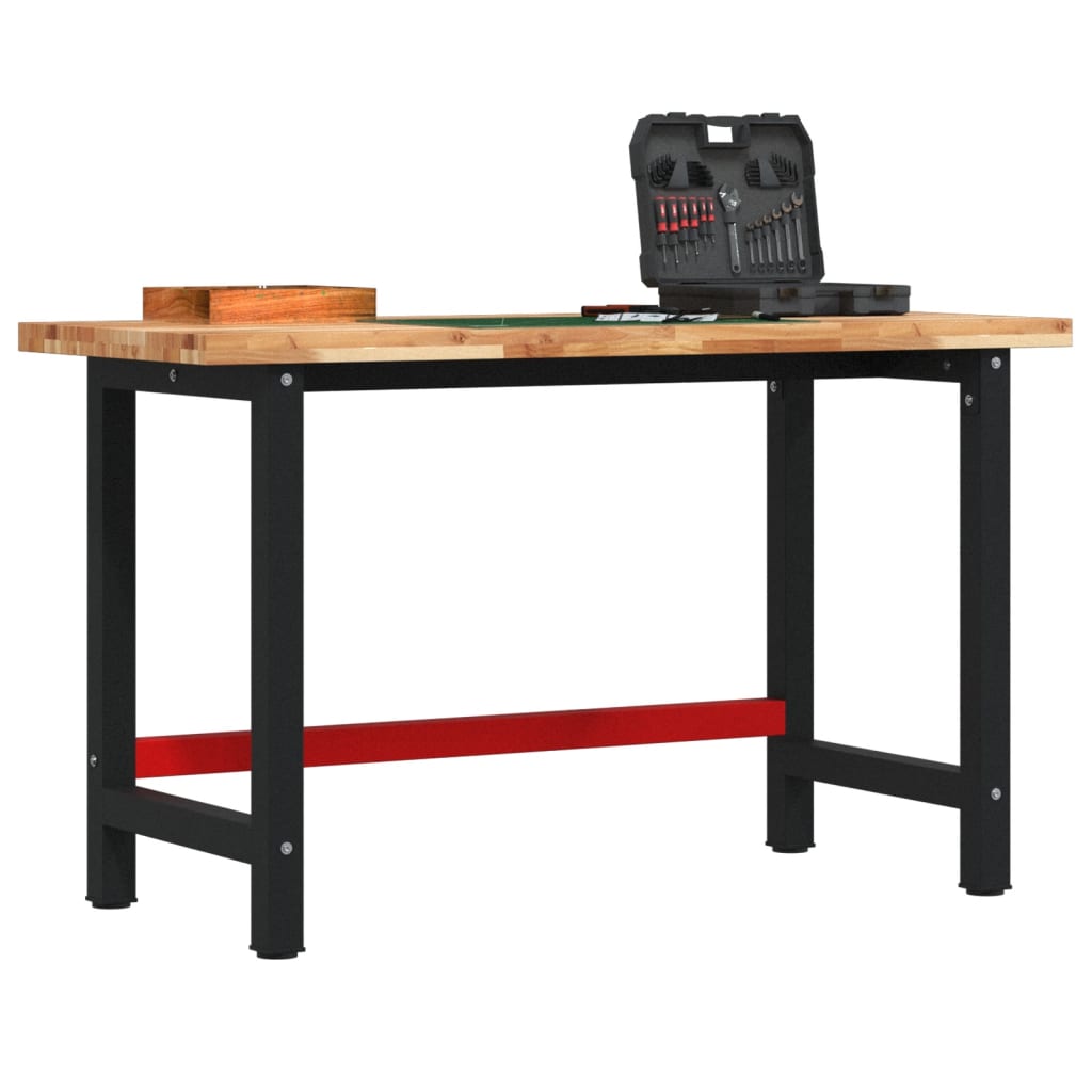 vidaXL Werkbank rechthoekig 100x60x83 cm massief acaciahout