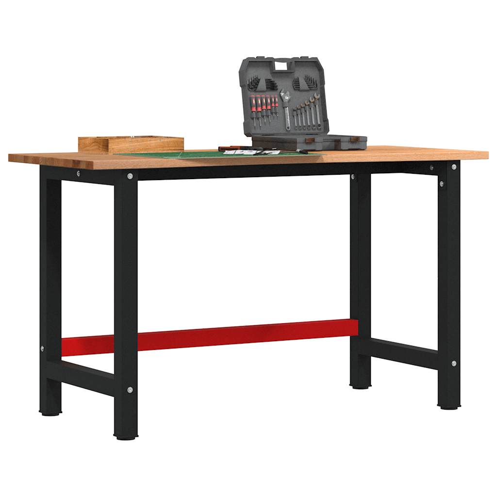 vidaXL Workbench 100x60x81.5 cm Solid Oak Wood