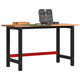 vidaXL Workbench 100x60x81.5 cm Solid Oak Wood