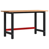 vidaXL Workbench 100x60x81.5 cm Solid Oak Wood