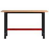 vidaXL Workbench 100x60x81.5 cm Solid Oak Wood