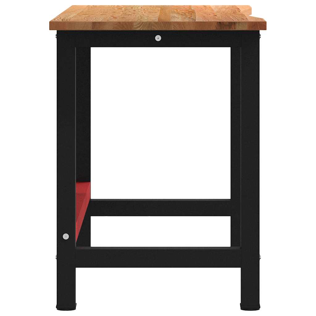 vidaXL Workbench 100x60x81.5 cm Solid Oak Wood