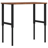 vidaXL Werkbank rechthoekig 100x60x(71,5-98) cm massief eikenhout