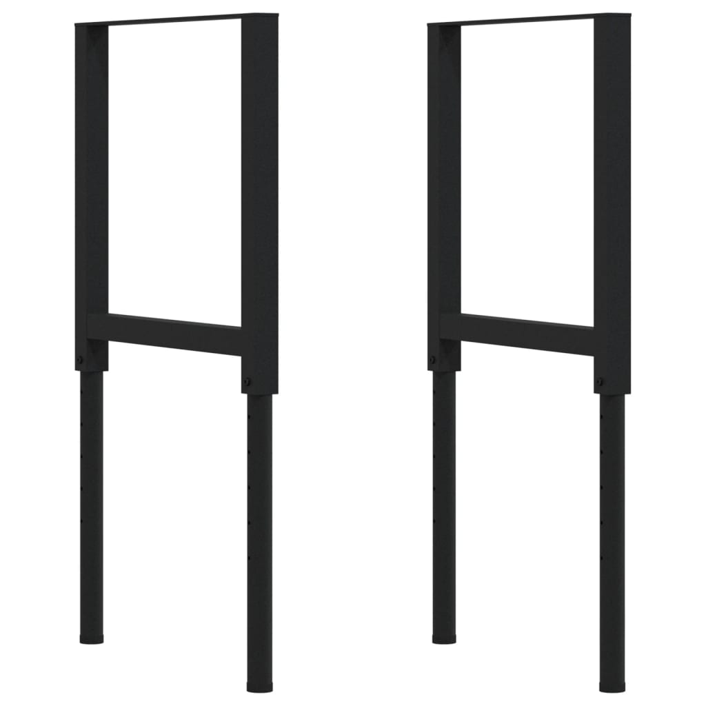 vidaXL Werkbank rechthoekig 100x60x(71,5-98) cm massief eikenhout