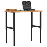 vidaXL Werkbank rechthoekig 80x60x(73-99,5) cm massief acaciahout