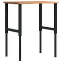 vidaXL Werkbank 80x60x(71,5-98) cm massief eikenhout