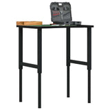 vidaXL Werkbank 80x60x(71,5-98) cm massief eikenhout