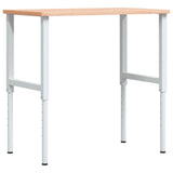 vidaXL Werkbank rechthoekig 100x60x(71,5-98) cm massief beukenhout