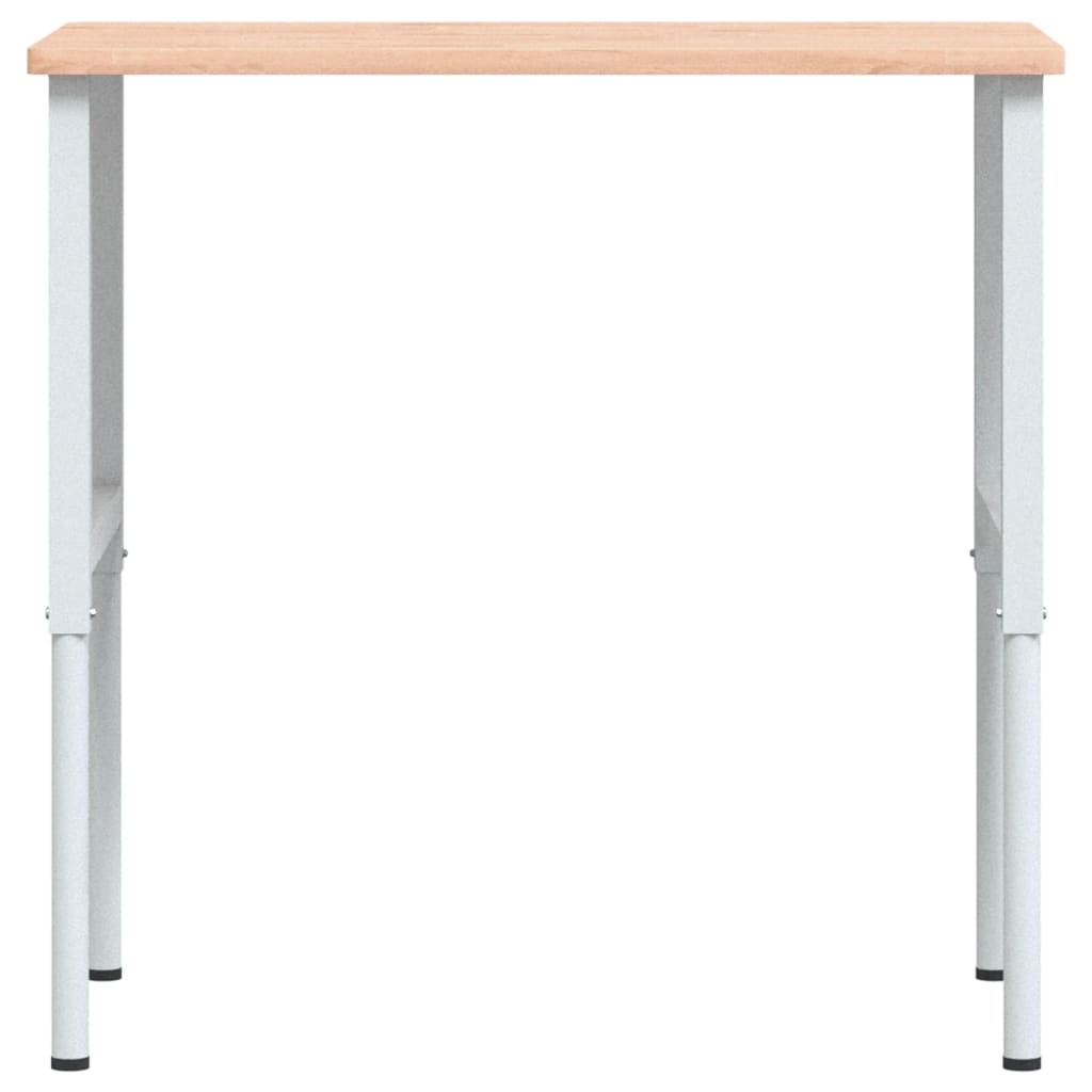 vidaXL Werkbank rechthoekig 100x60x(71,5-98) cm massief beukenhout