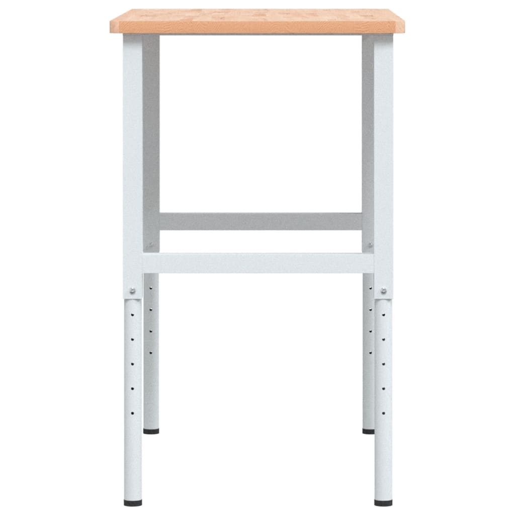 vidaXL Werkbank rechthoekig 100x60x(71,5-98) cm massief beukenhout