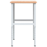 vidaXL Werkbank rechthoekig 100x60x(71,5-98) cm massief beukenhout