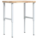vidaXL Werkbank rechthoekig 80x60x(73-99,5) cm massief acaciahout