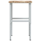 vidaXL Werkbank rechthoekig 80x60x(73-99,5) cm massief acaciahout