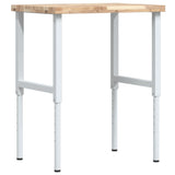 vidaXL Werkbank rechthoekig 80x60x(73-99,5) cm massief acaciahout