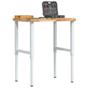 vidaXL Werkbank rechthoekig 80x60x(73-99,5) cm massief acaciahout