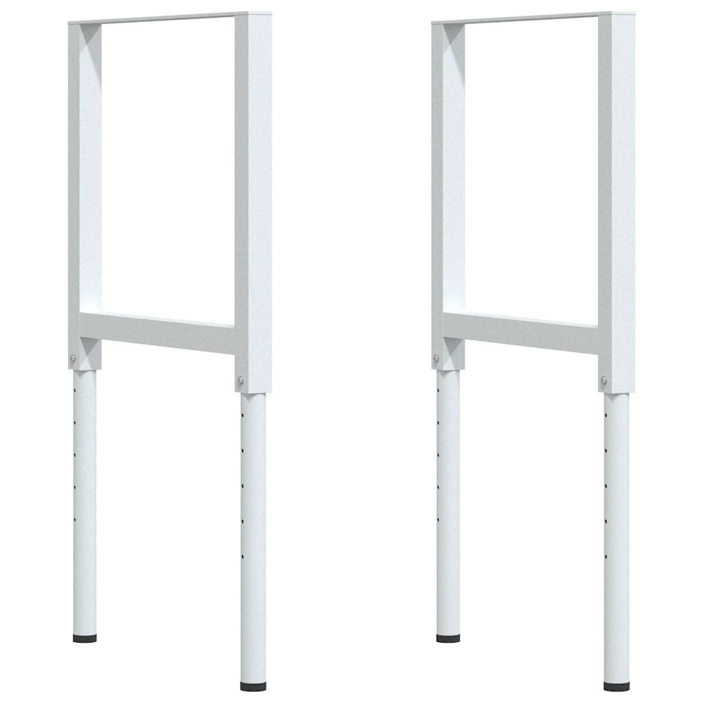 vidaXL Werkbank 80x60x(71,5-98) cm massief eikenhout