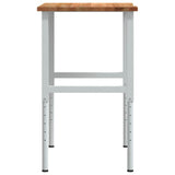 vidaXL Werkbank 80x60x(71,5-98) cm massief eikenhout