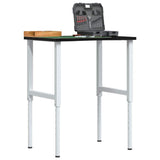 vidaXL Werkbank 80x60x(71,5-98) cm massief eikenhout