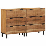 vidaXL Dressoirs 2 st 60x33x75 cm massief mango bruin