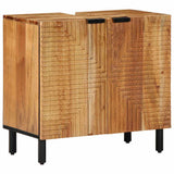 vidaXL 2-Piece Bathroom Cabinet Set Solid Mango Brown