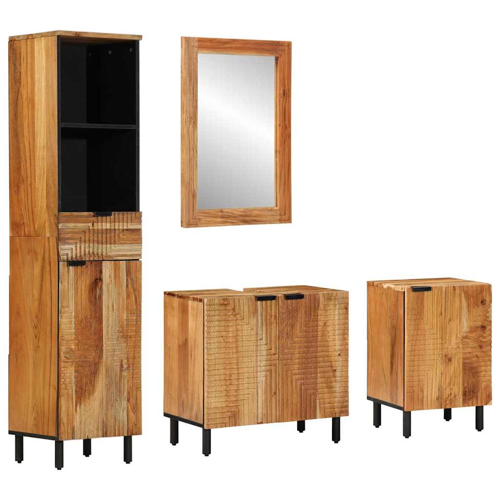 vidaXL Badkamerkast set 4 st Naturel 38 x 33 x 160 cm