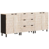 vidaXL Sideboard 3 pcs White Washed Finish 180 x 33 x 75 cm