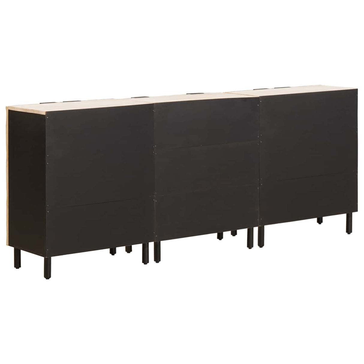 vidaXL Sideboard 3 pcs White Washed Finish 180 x 33 x 75 cm