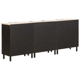 vidaXL Sideboard 3 pcs White Washed Finish 180 x 33 x 75 cm