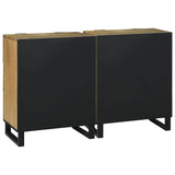 vidaXL Dressoir Set 2 pcs Naturel 60 x 33,5 x 75 cm Massief Mango Hout