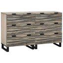 vidaXL Dressoir Set 2 pcs Naturel 60 x 33,5 x 75 cm Massief Mango Hout