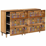 vidaXL Sideboard 2 pcs Natural 60 x 33 x 75 cm Solid Mango Wood