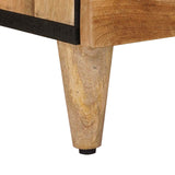 vidaXL Sideboard 2 pcs Natural 60 x 33 x 75 cm Solid Mango Wood