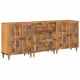 vidaXL Dressoir 3 pcs Naturel 60 x 33,5 x 75 cm Massief Mango Hout