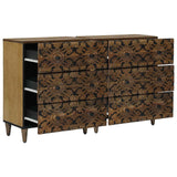 vidaXL Sideboard 2 pcs White 60 x 33.5 x 75 cm Solid Mango Wood