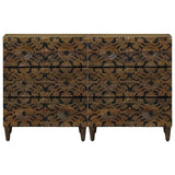 vidaXL Sideboard 2 pcs White 60 x 33.5 x 75 cm Solid Mango Wood