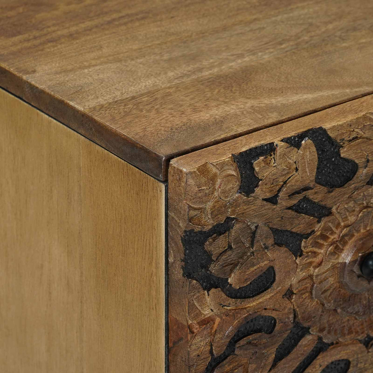 vidaXL Sideboard 2 pcs White 60 x 33.5 x 75 cm Solid Mango Wood