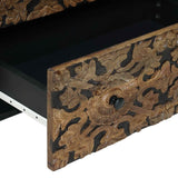 vidaXL Sideboard 2 pcs White 60 x 33.5 x 75 cm Solid Mango Wood
