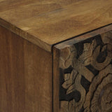 vidaXL Dressoir 3 pcs Wit 60 x 33,5 x 75 cm Massief Mango Hout