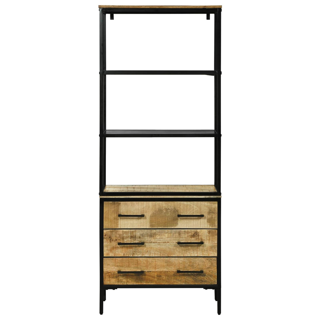 vidaXL Highboard met lade Bruin 70 x 35 x 180 cm Massief Mango Hout