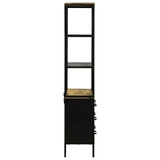vidaXL Highboard met lade Bruin 70 x 35 x 180 cm Massief Mango Hout
