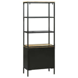 vidaXL Highboard met lade Bruin 70 x 35 x 180 cm Massief Mango Hout