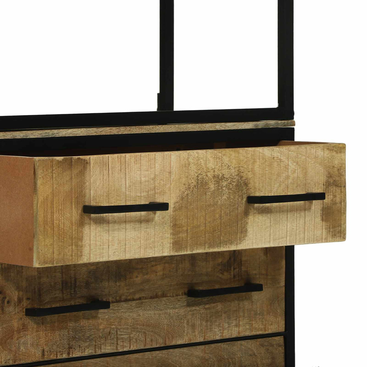 vidaXL Highboard met lade Bruin 70 x 35 x 180 cm Massief Mango Hout