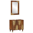 vidaXL Badkamerkast set 2 pcs Honing bruin Massief Mango Hout