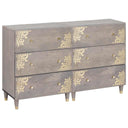 vidaXL Dressoir 2 pcs Grijs 60 x 33 x 75 cm Massief Mango Hout