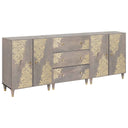 vidaXL Ensemble de Badkamerkast 3 pcs Bruin et Goud 180 x 33 x 75 cm