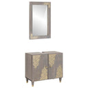 vidaXL Badkamerkast set 2 pcs Honing bruin Massief Mango Hout